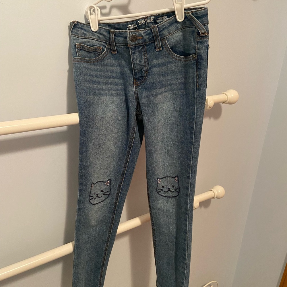 Girls Adorable Cat & Jack Blue Skinny Jeans